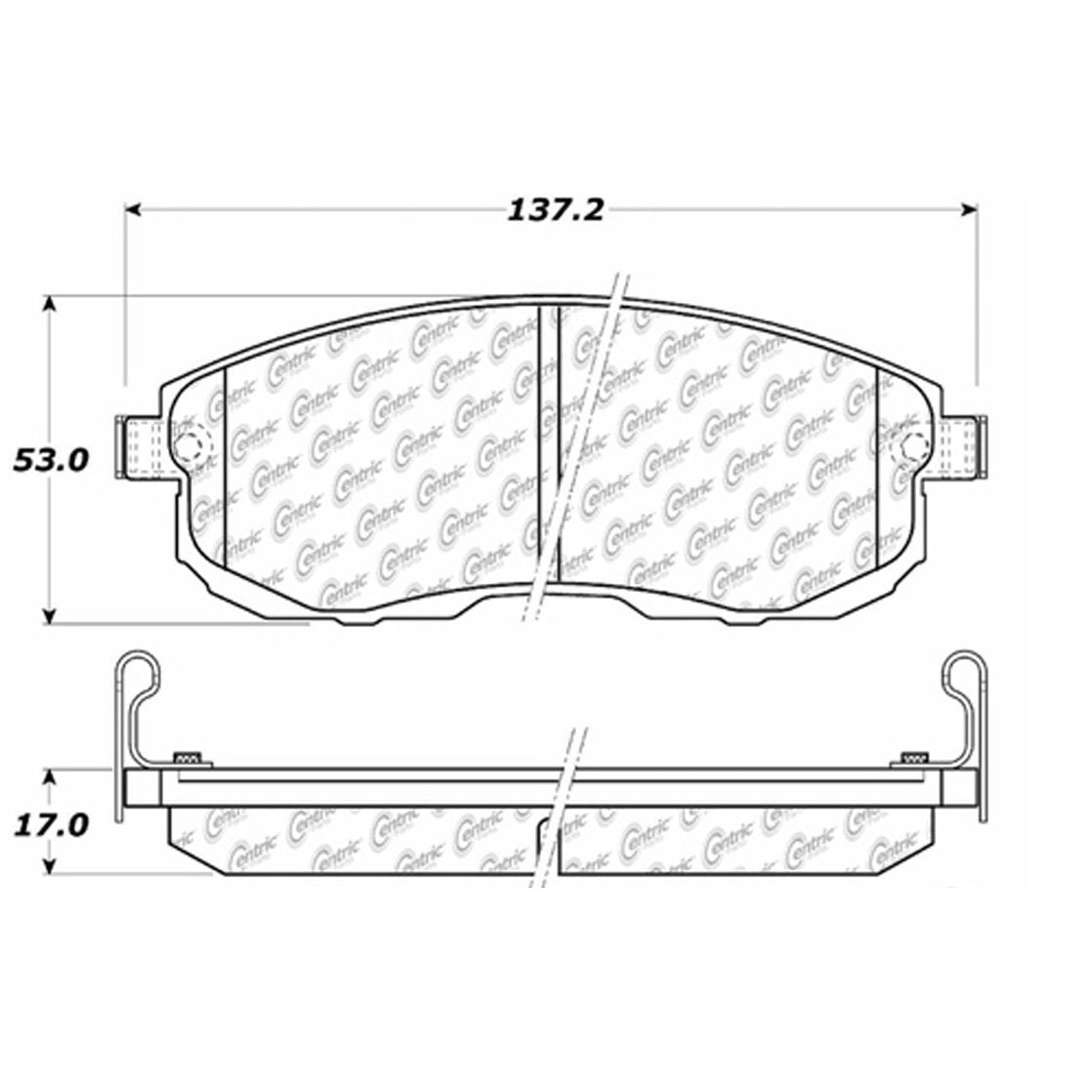 centric parts disc brake pad set  frsport 100.07720