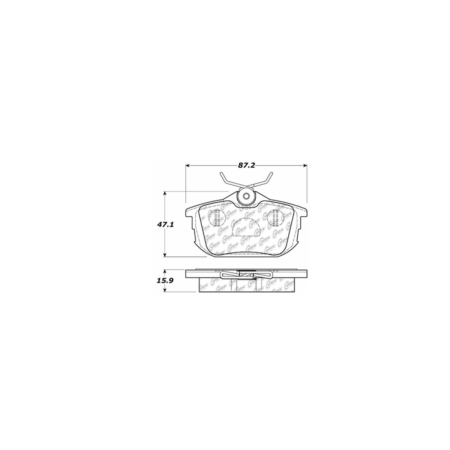 centric parts original equipment formula brake pads  frsport 100.08380