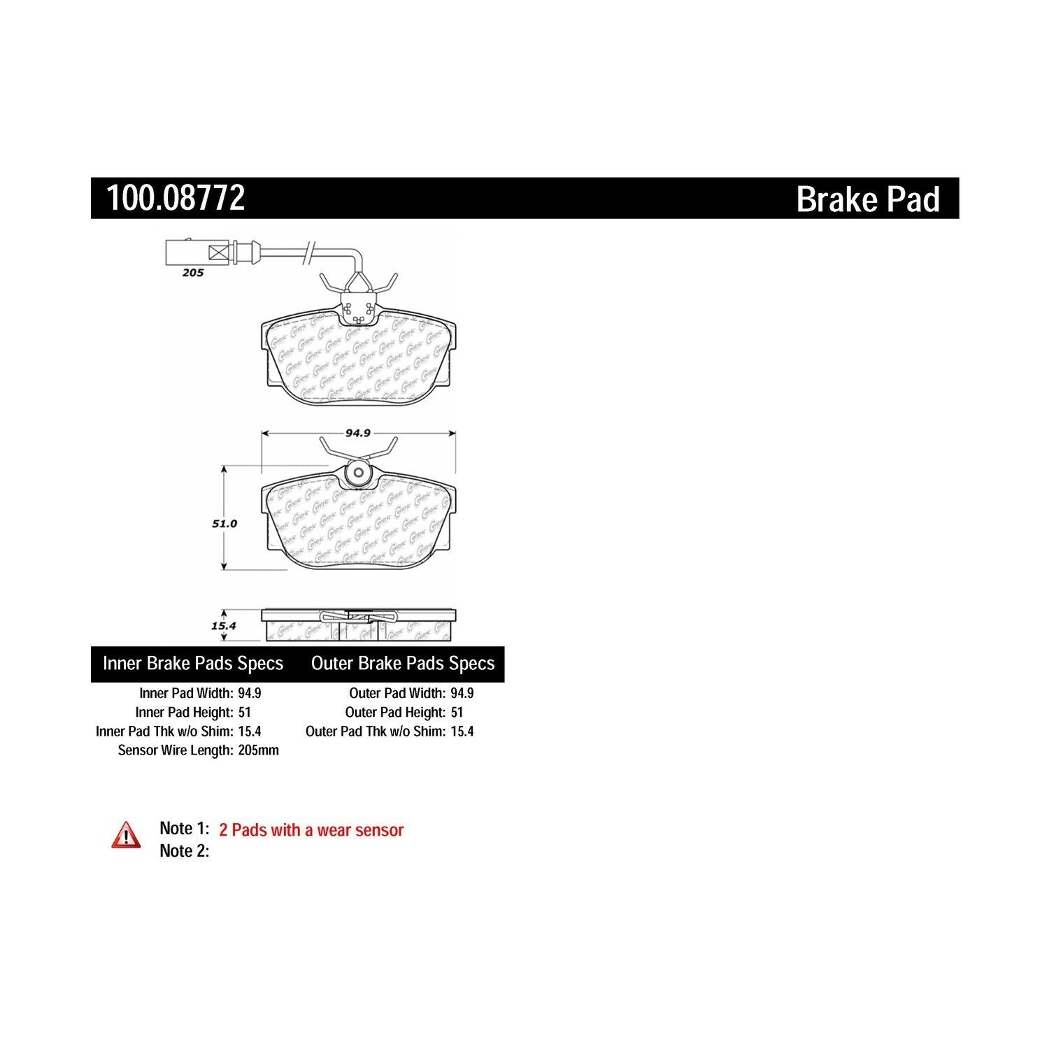 centric parts original equipment formula brake pads with hardware  frsport 100.08772