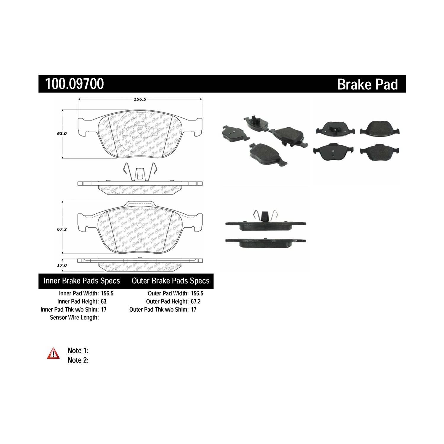 centric parts original equipment formula brake pads with hardware  frsport 100.09700