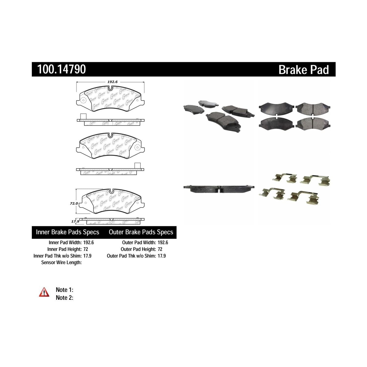 centric parts original equipment formula brake pads with hardware  frsport 100.14790