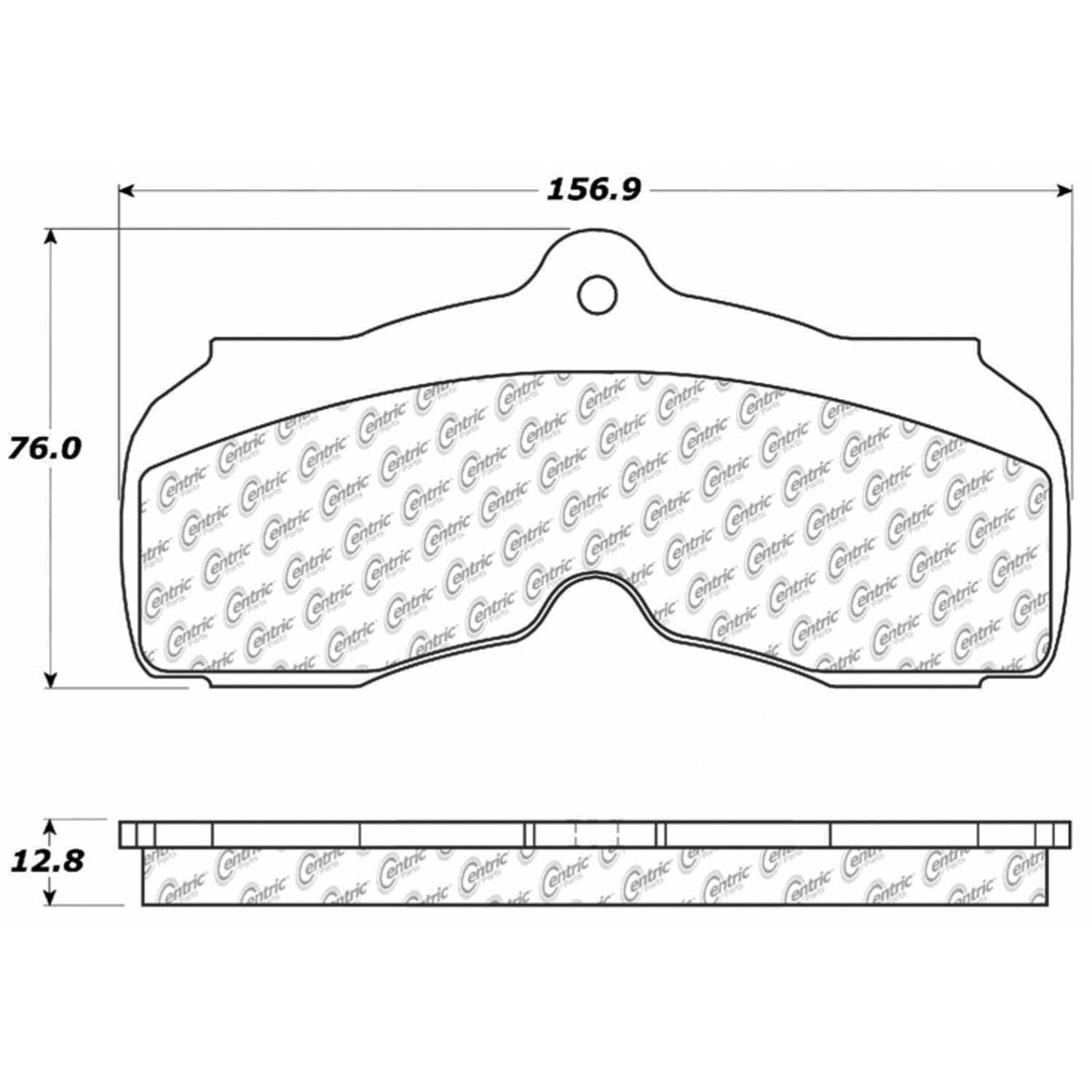 c-tek semi-metallic brake pads with shims  frsport 102.00030