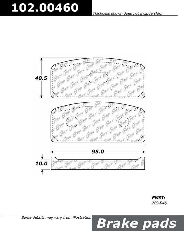 Stoptech Centric C-TEK Semi-Metallic Brake Pads w/Shims - Front 102.00460