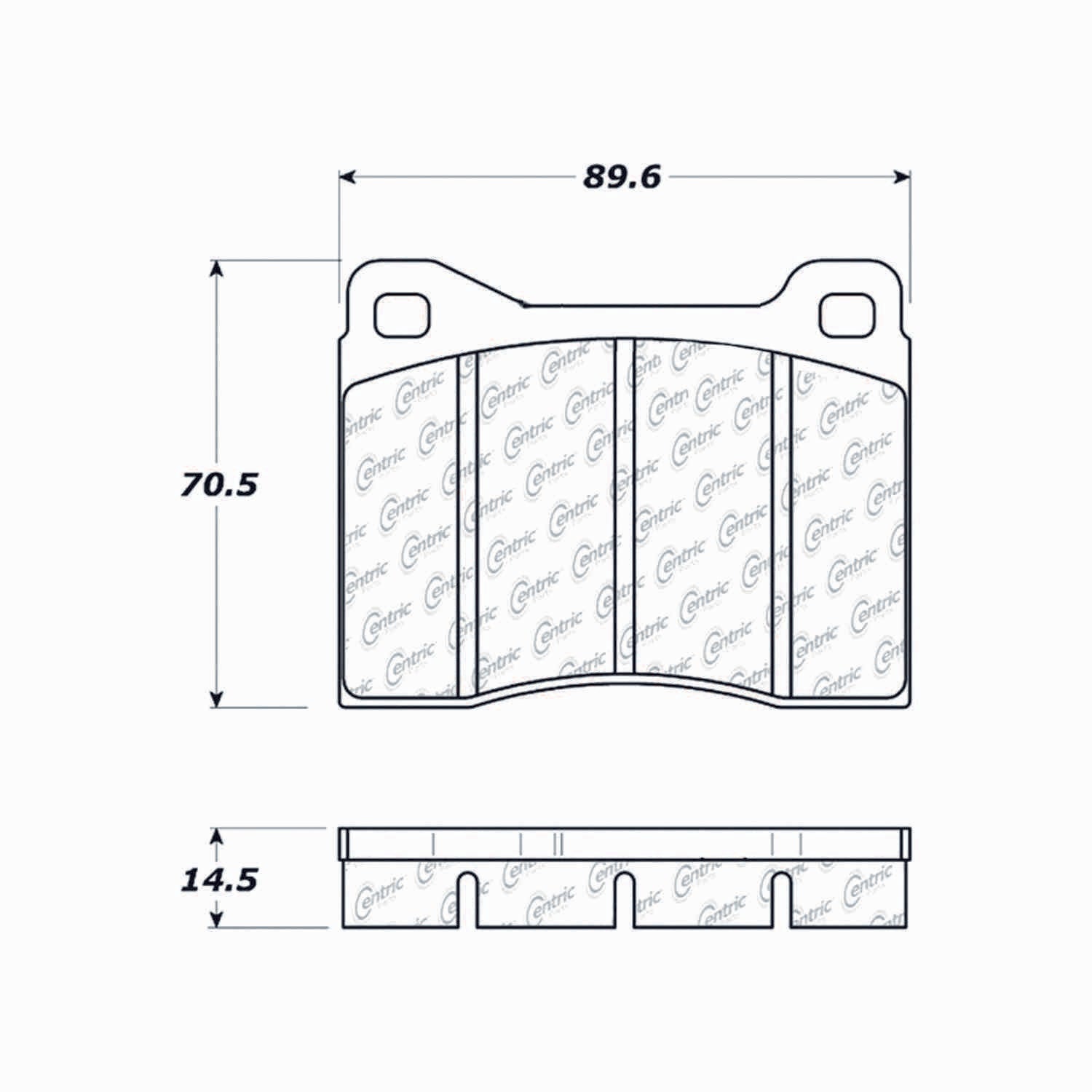 c-tek semi-metallic brake pads with shims  frsport 102.00820