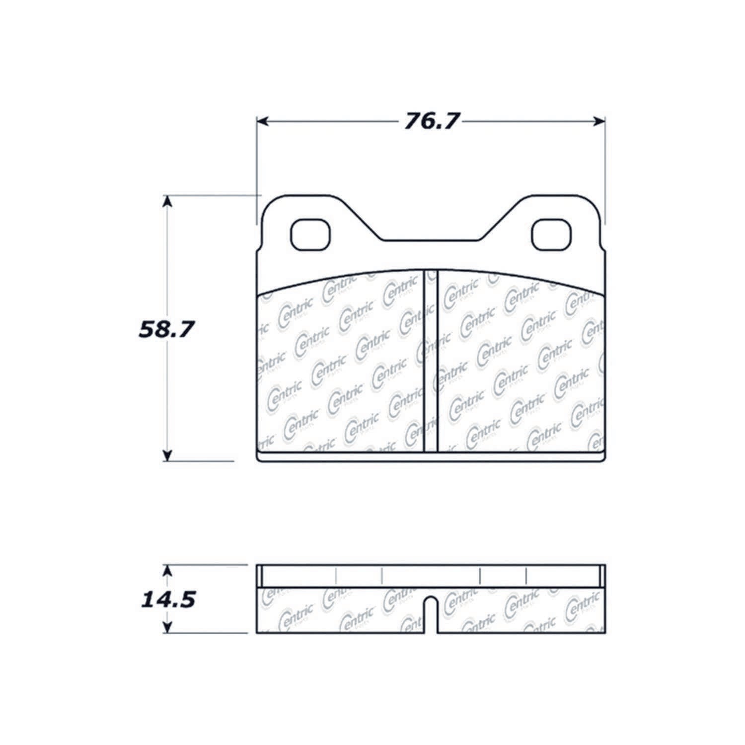 c-tek semi-metallic brake pads with shims  frsport 102.01080