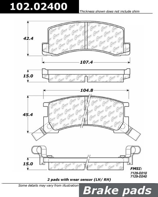 Stoptech C-Tek Metallic Brake Pads 102.02400