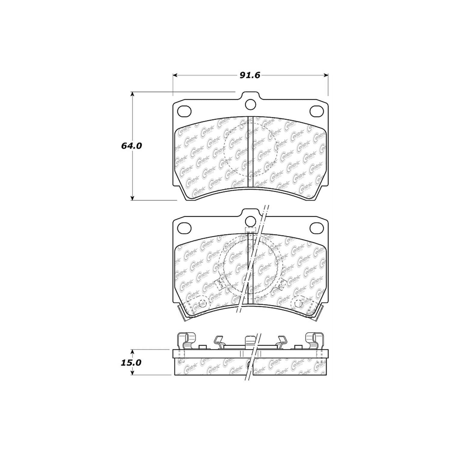 c-tek semi-metallic brake pads with shims  frsport 102.03190