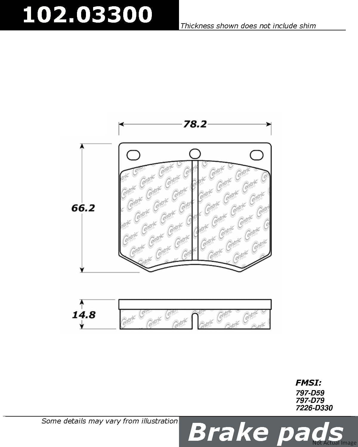 Stoptech C-Tek 70-75 Mercury Capri Metallic Front Brake Pads 102.03300