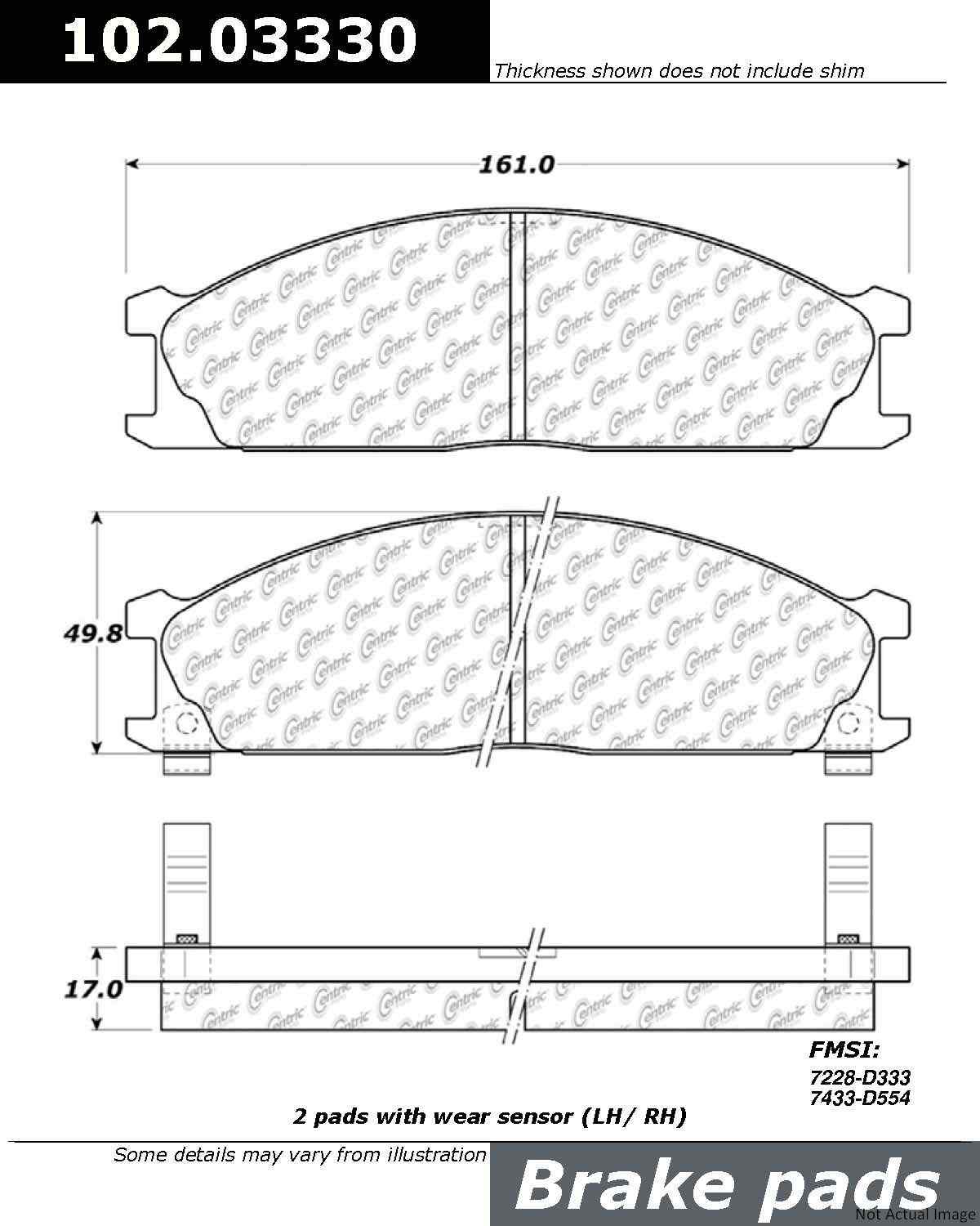 Stoptech C-Tek 98-04 Nissan Frontier, 87-95 Nissan Pathfinder, 92-97 Subaru SVX Metallic Front Brake Pads 102.03330