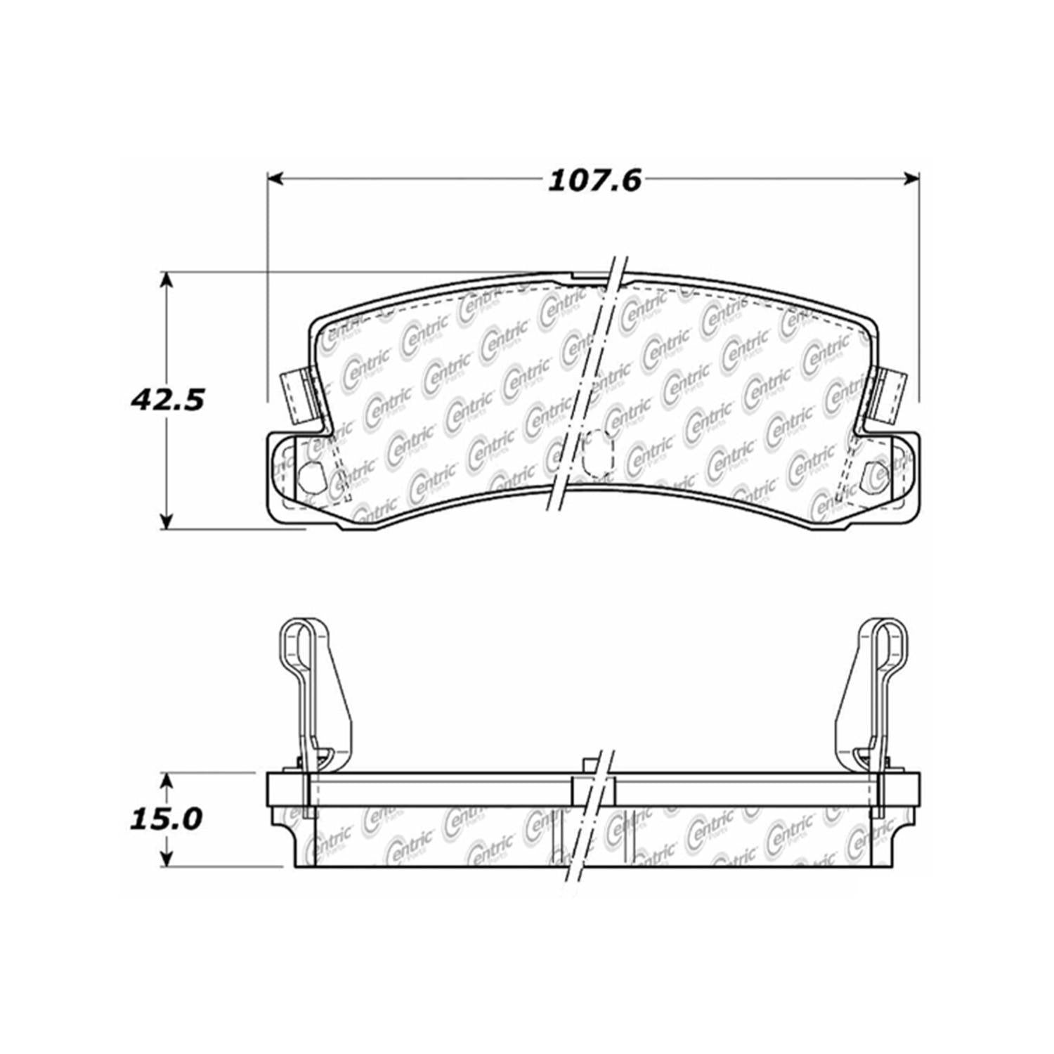 c-tek semi-metallic brake pads with shims  frsport 102.03520