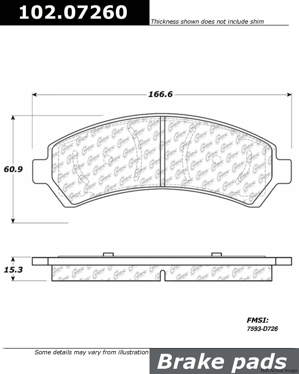 Stoptech Centric C-TEK Semi-Metallic Brake Pads w/Shims - Front 102.07260