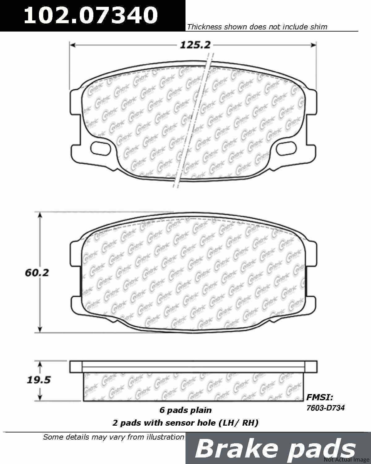 Stoptech Centric C-TEK Semi-Metallic Brake Pads w/Shims - Front/Rear 102.07340