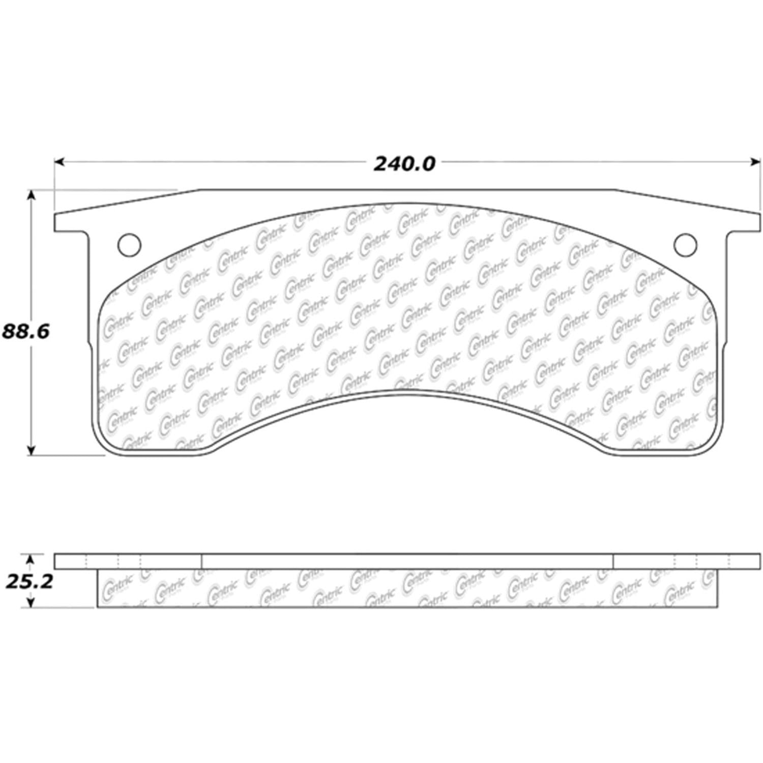 c-tek semi-metallic brake pads with shims  frsport 102.07690