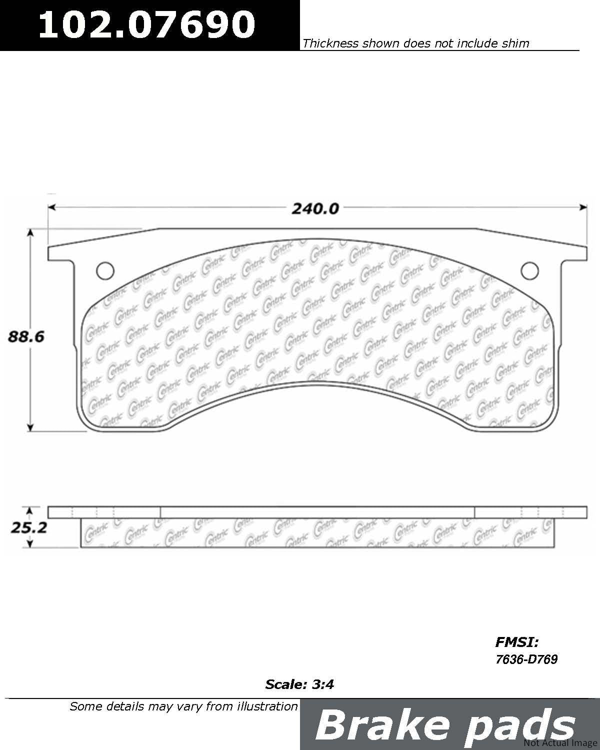 Stoptech Centric C-TEK Semi-Metallic Brake Pads w/Shims - Front/Rear 102.07690