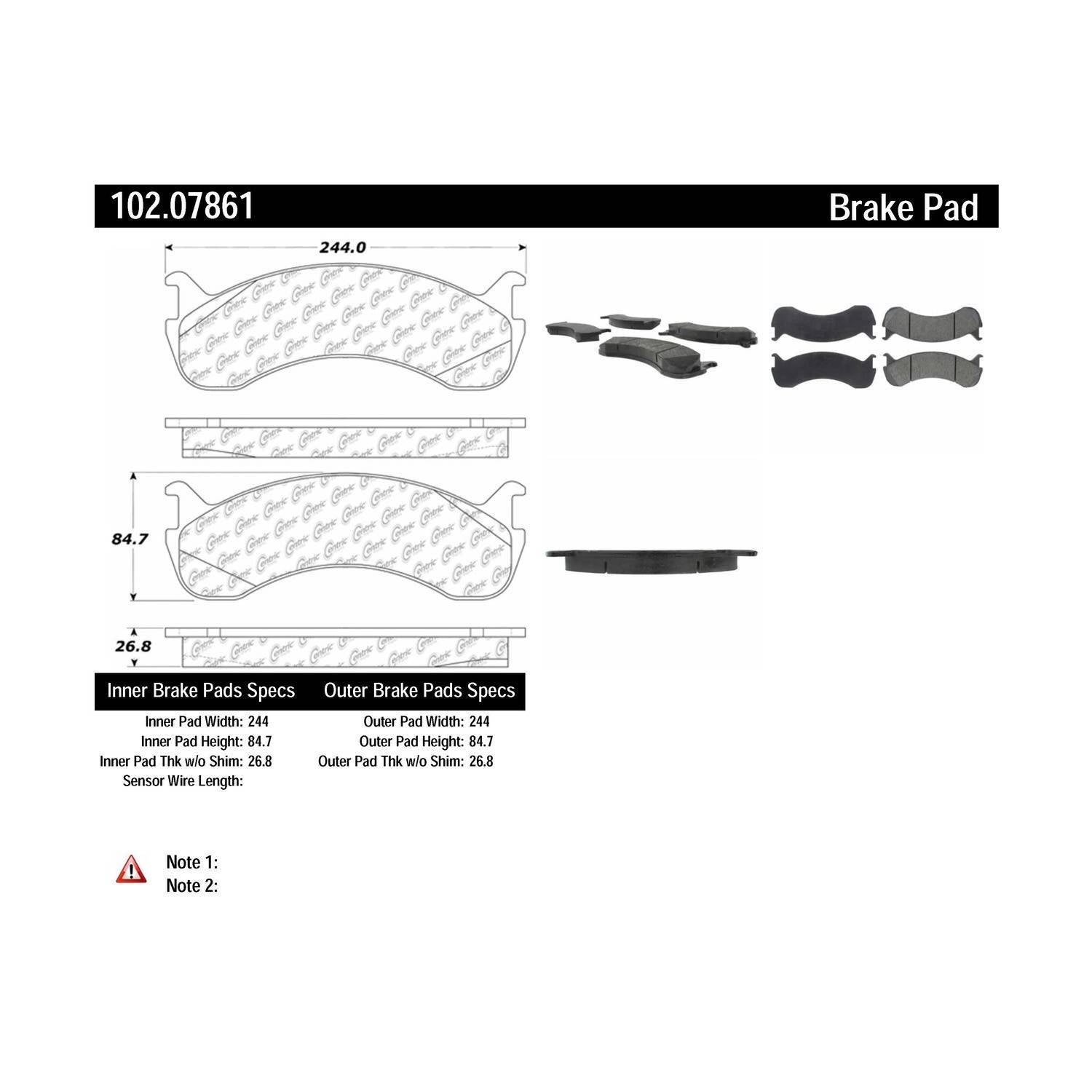 c-tek semi-metallic brake pads with shims  frsport 102.07861