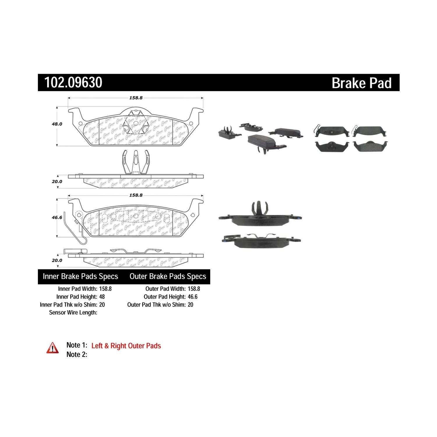 c-tek semi-metallic brake pads with shims  frsport 102.09630