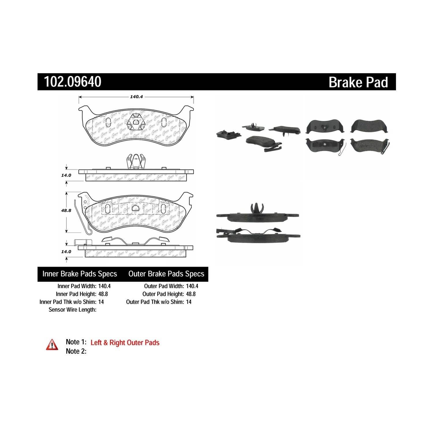 c-tek semi-metallic brake pads with shims  frsport 102.09640