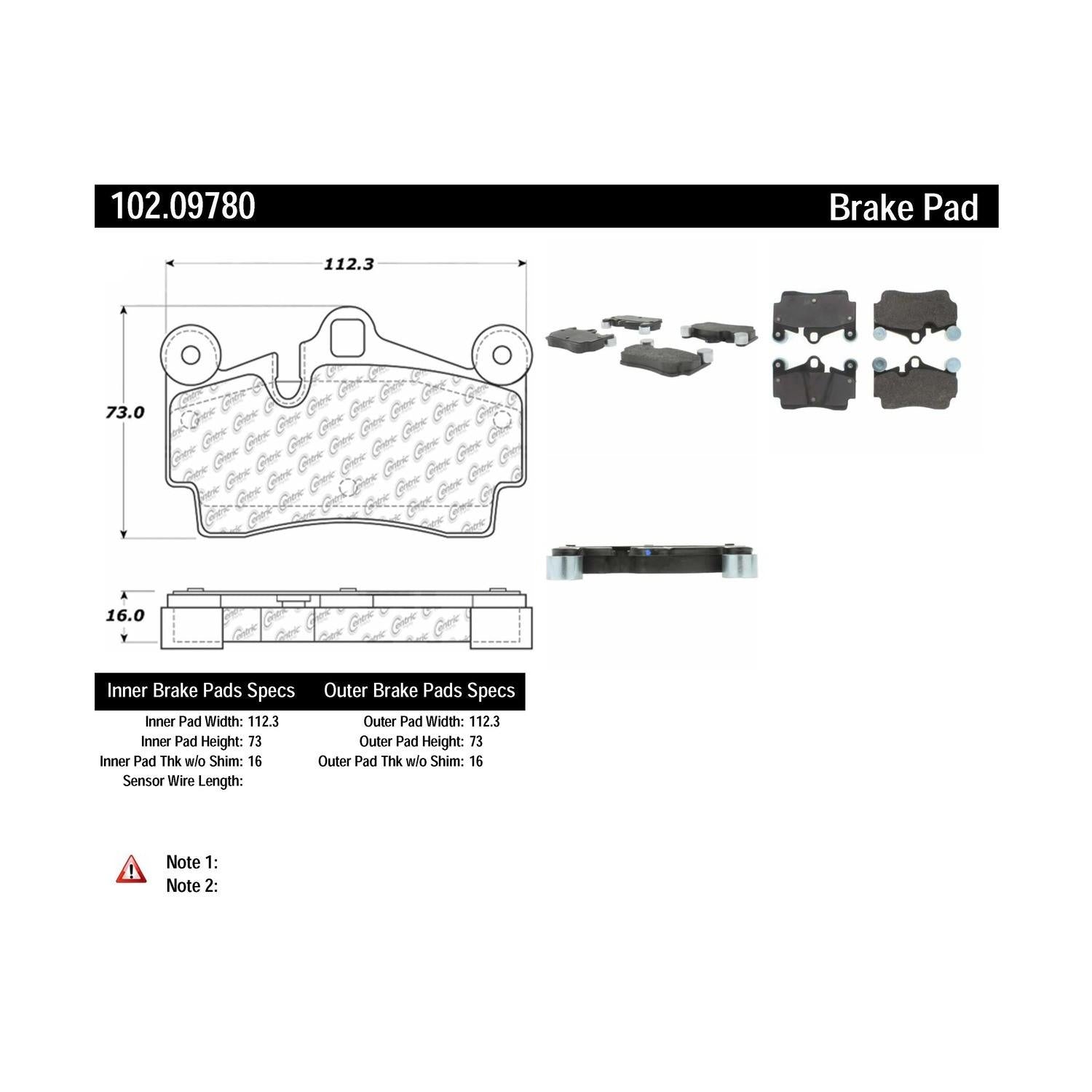 c-tek semi-metallic brake pads with shims  frsport 102.09780