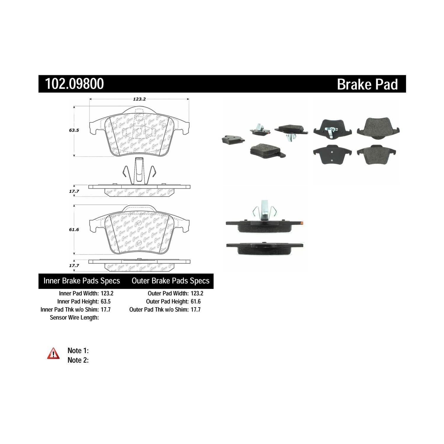 c-tek semi-metallic brake pads with shims  frsport 102.09800