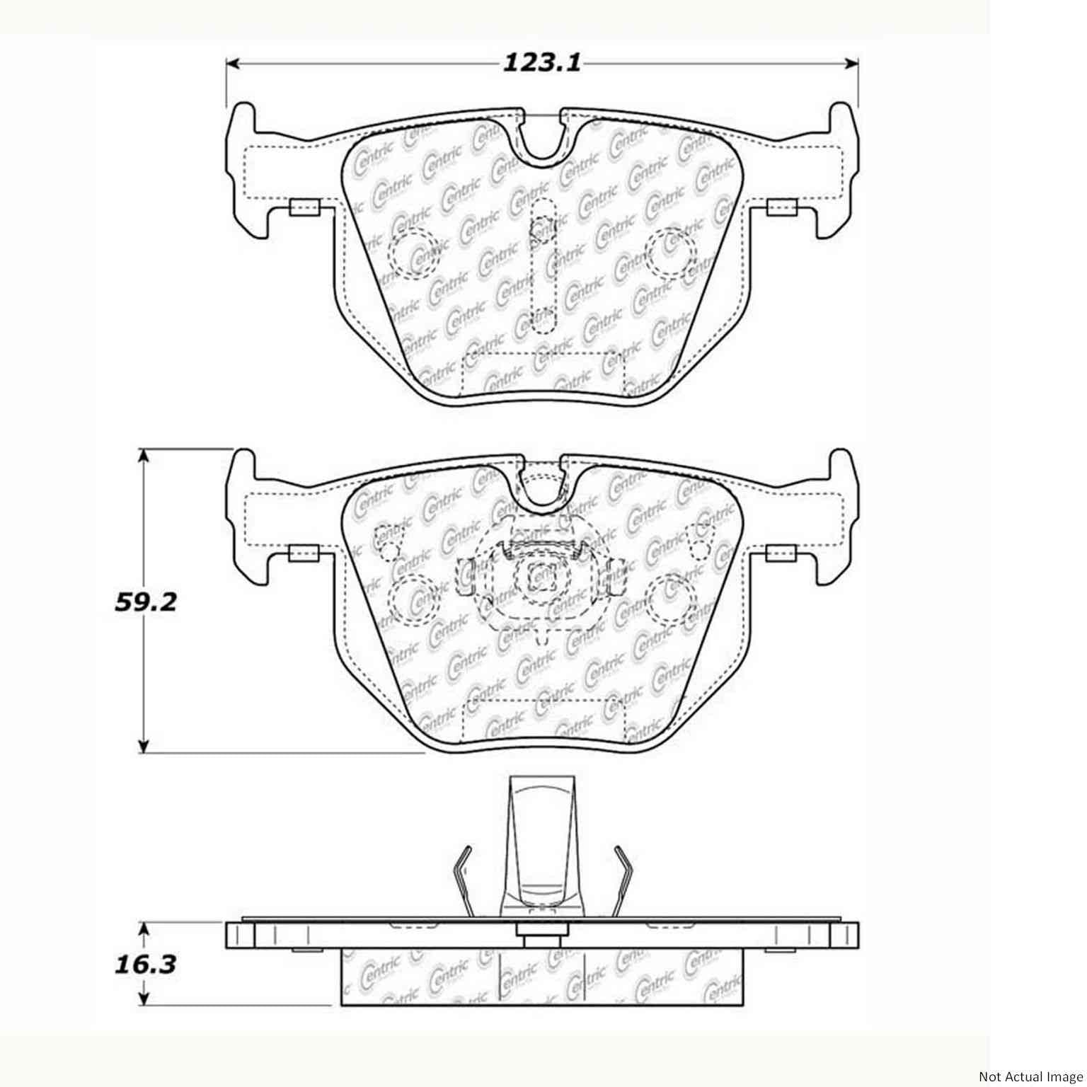 Stoptech Centric C-TEK Semi-Metallic Brake Pads w/Shims - Rear 102.10420