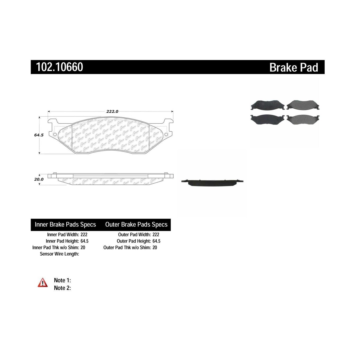 c-tek semi-metallic brake pads with shims  frsport 102.10660