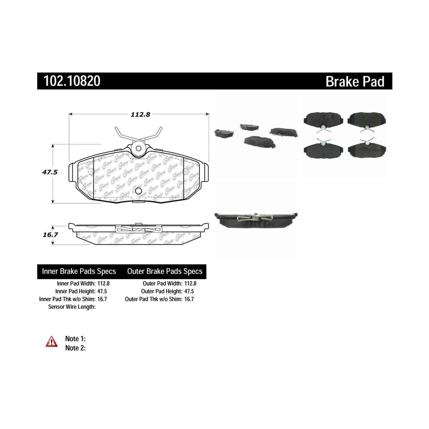 c-tek semi-metallic brake pads with shims  frsport 102.10820