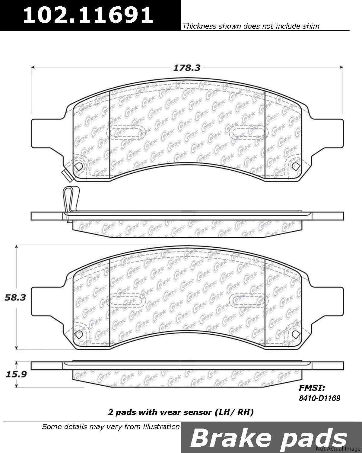 Stoptech C-Tek 09-14 Chevy Traverse / 07-13 GMC Acadia Metallic Front Brake Pads 102.11691