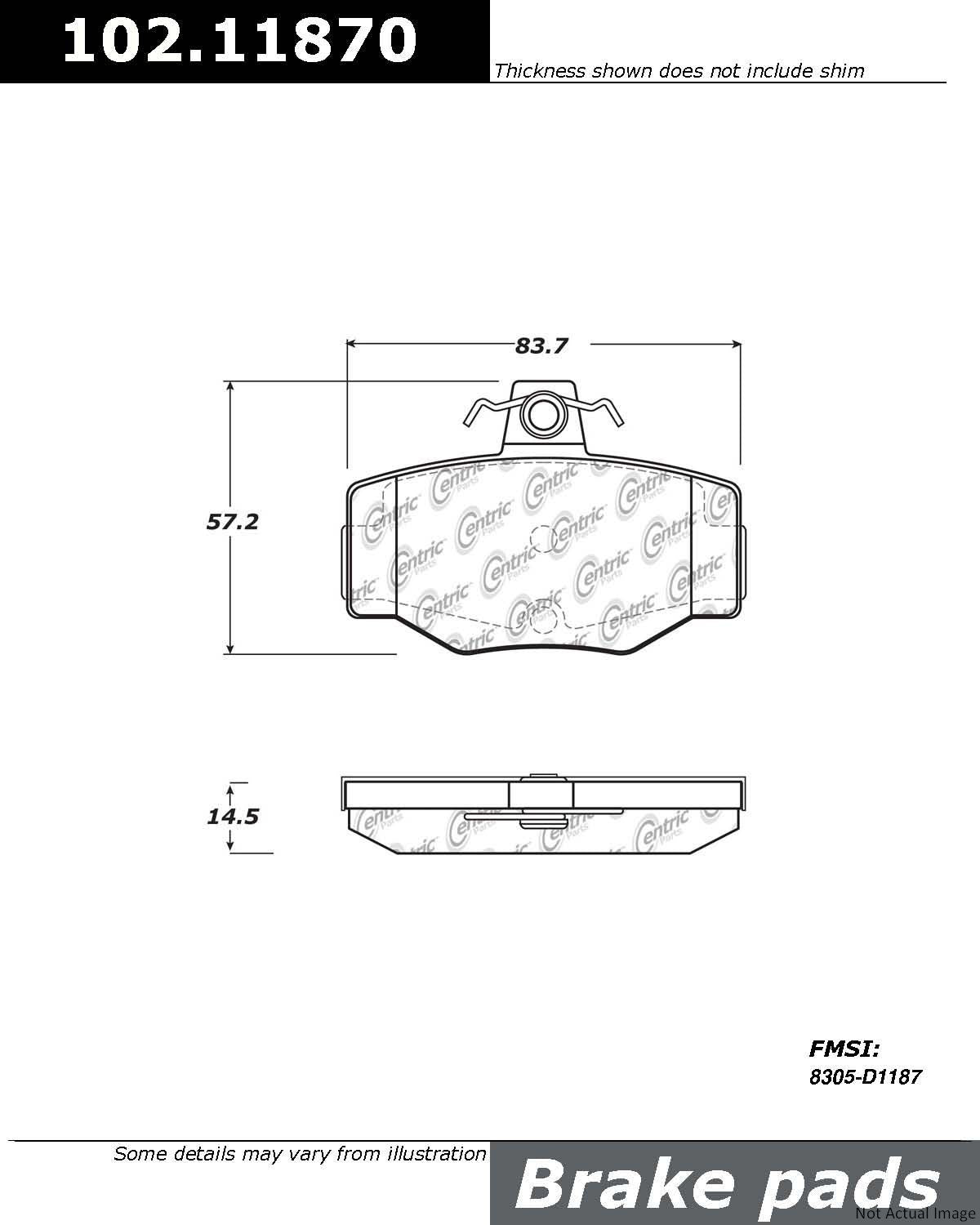 Stoptech C-Tek 01-05 Nissan Almera Semi Metallic Rear Brake Pads 102.11870