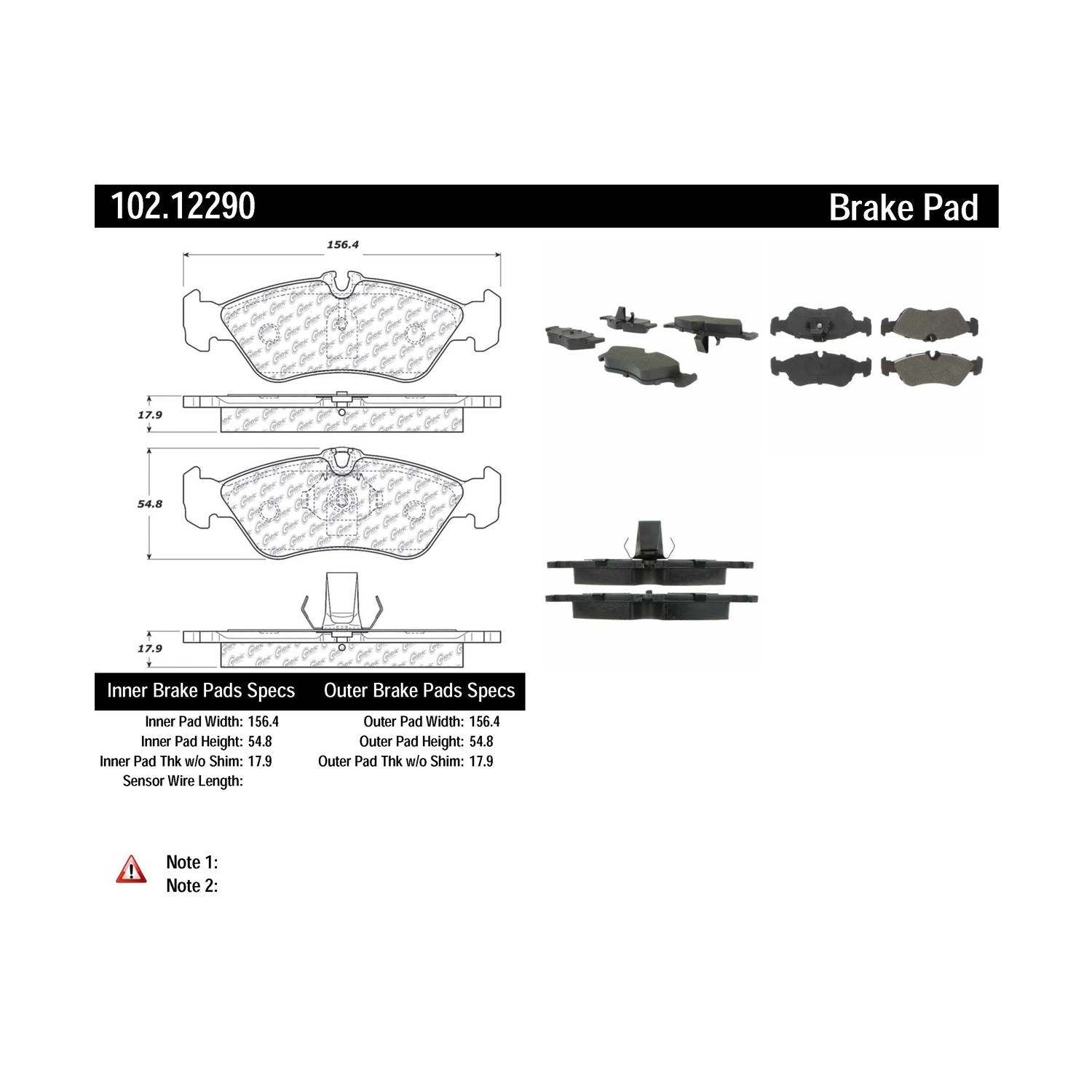 c-tek semi-metallic brake pads with shims  frsport 102.12290