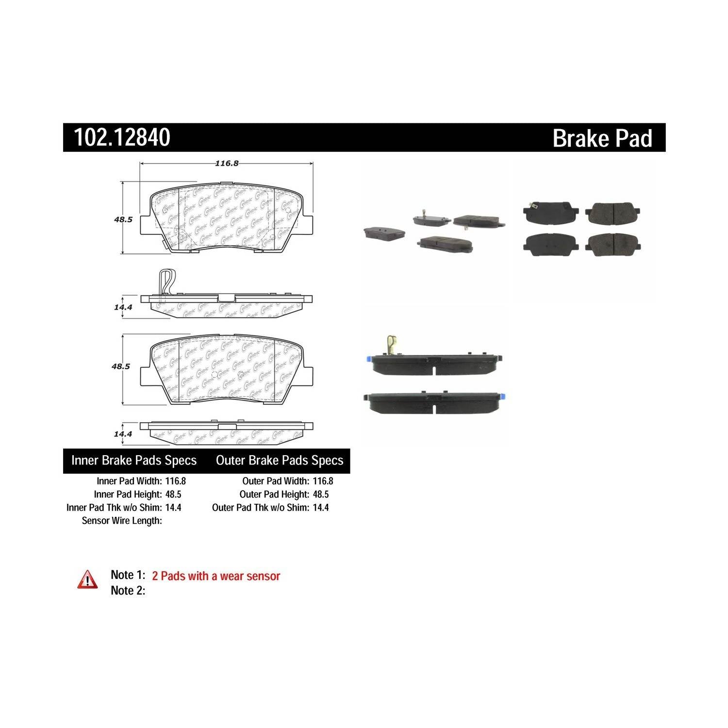 c-tek semi-metallic brake pads with shims  frsport 102.12840