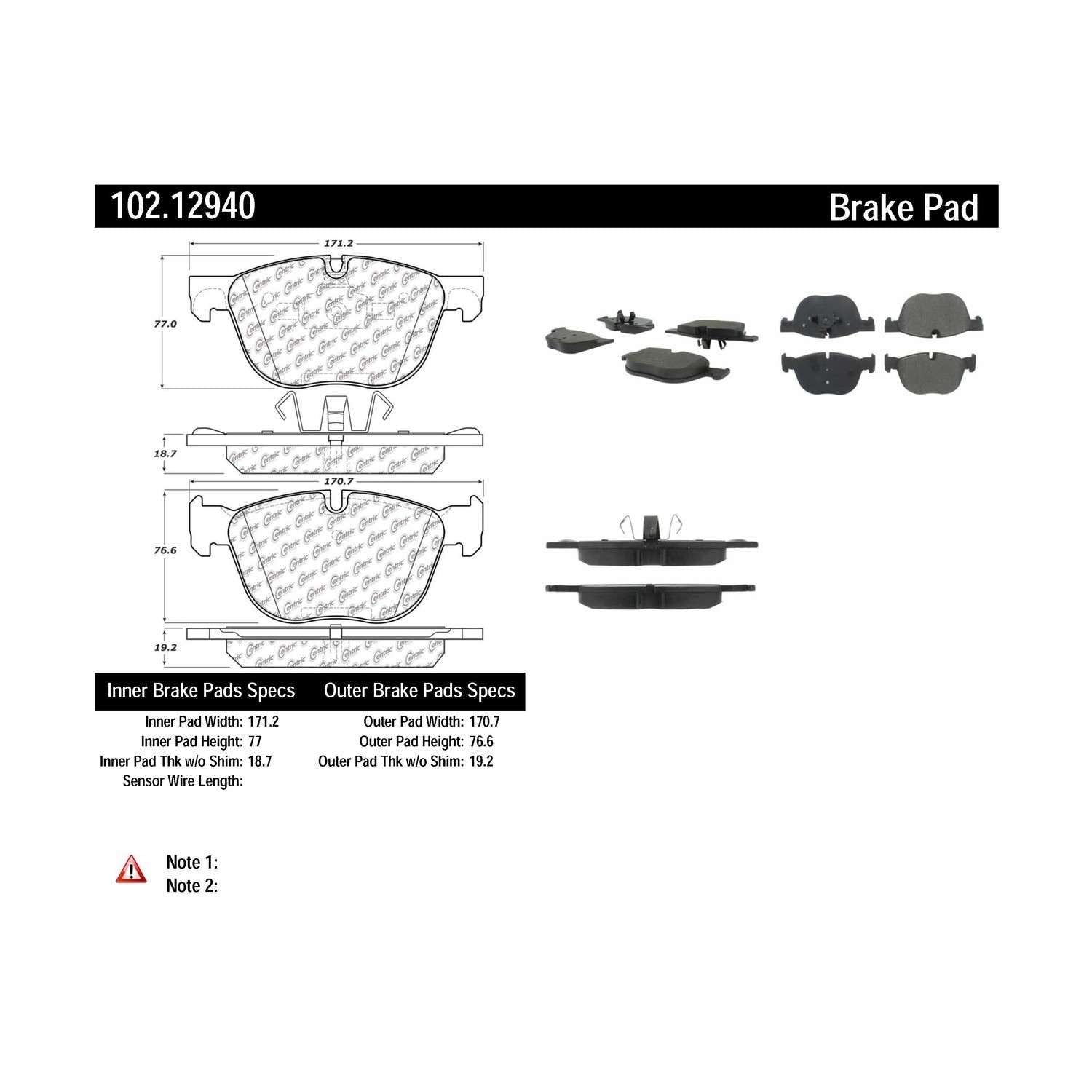 c-tek semi-metallic brake pads with shims  frsport 102.12940