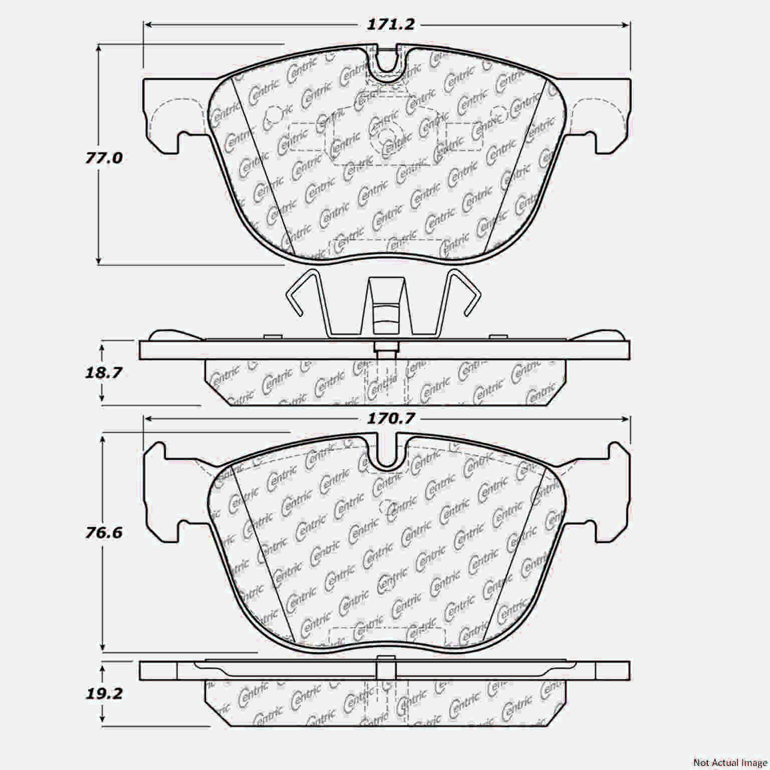 Stoptech Centric C-TEK 07-18 BMW X5 Semi-Metallic Front Brake Pads w/Shims 102.12940