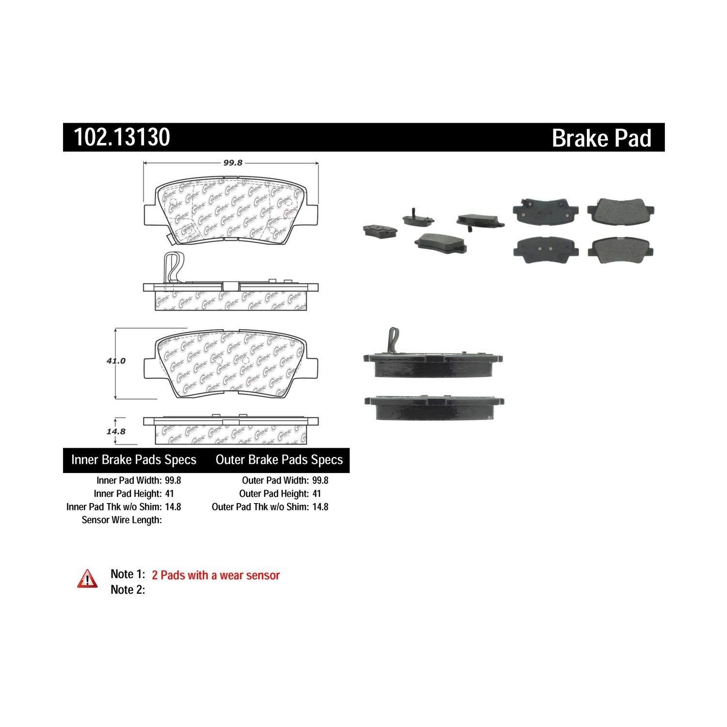 c-tek semi-metallic brake pads with shims  frsport 102.13130