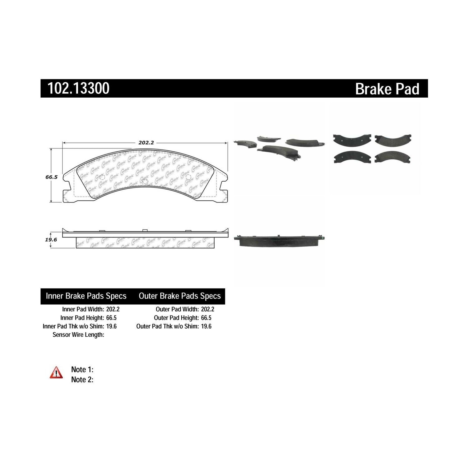 c-tek semi-metallic brake pads with shims  frsport 102.13300