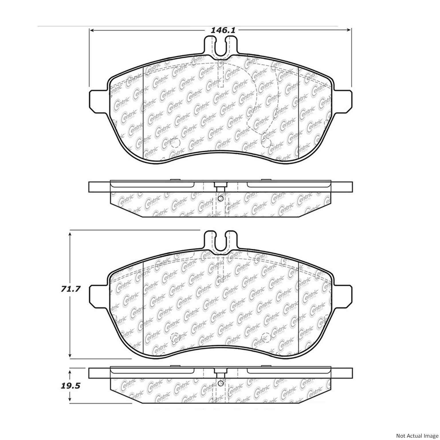 Stoptech Centric C-TEK Semi-Metallic Brake Pads w/Shims - Front 102.13400