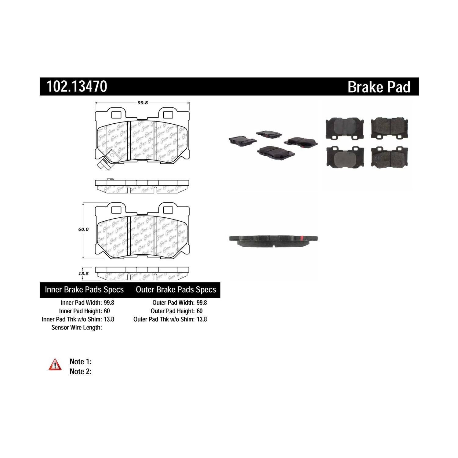 c-tek semi-metallic brake pads with shims  frsport 102.13470