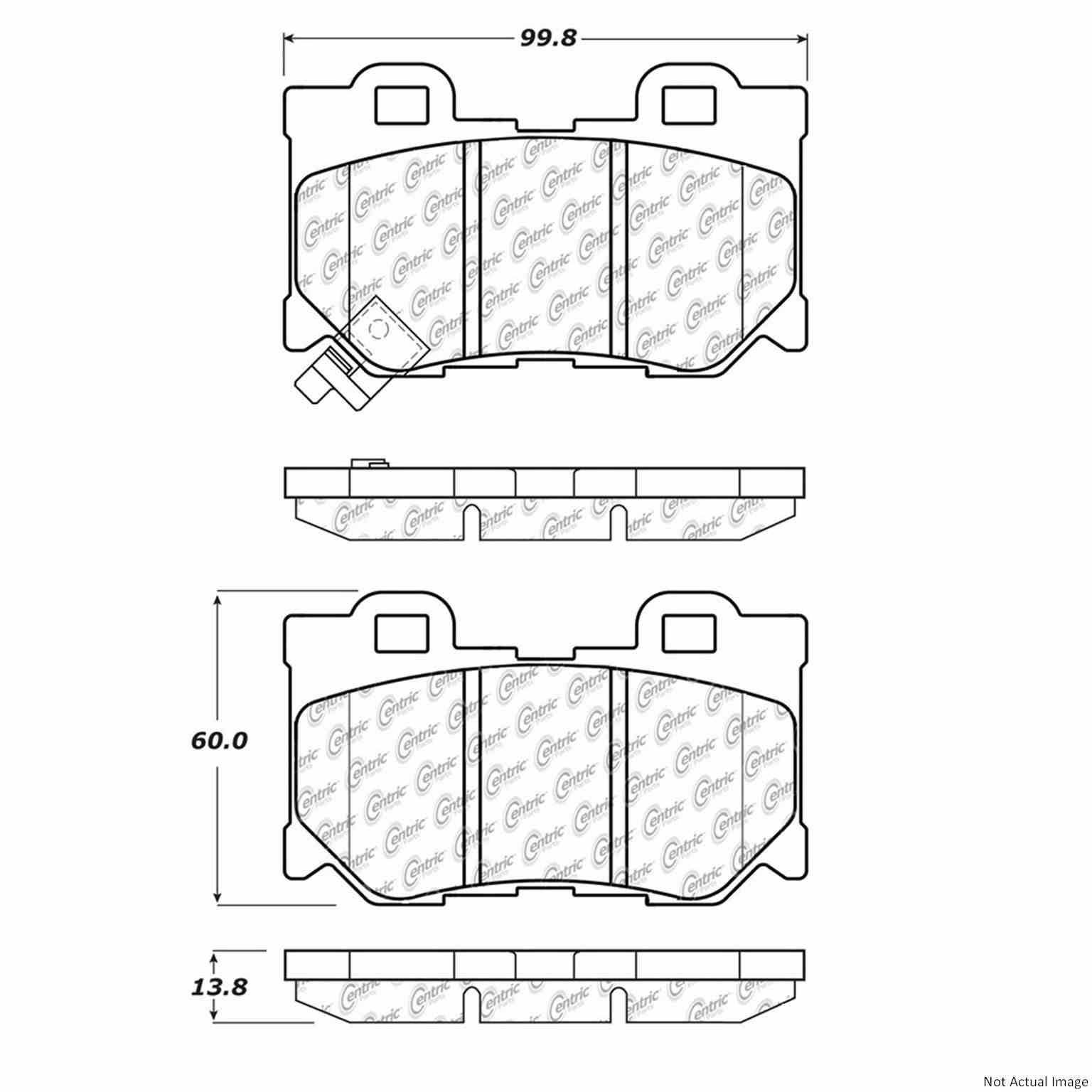 Stoptech C-Tek 08-13 Infiniti G37 Semi Metallic Rear Disc Brake Pads 102.13470