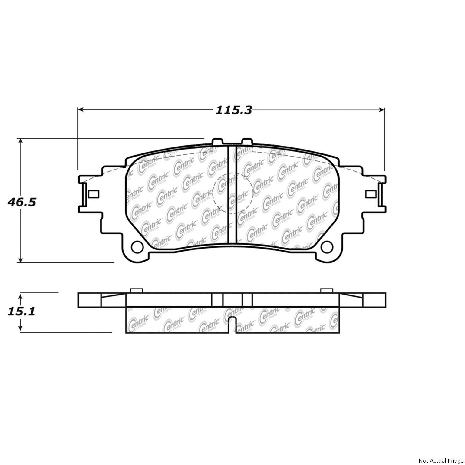 C-Tek Semi-Metallic Brake Pads with Shims  top view frsport 102.13910