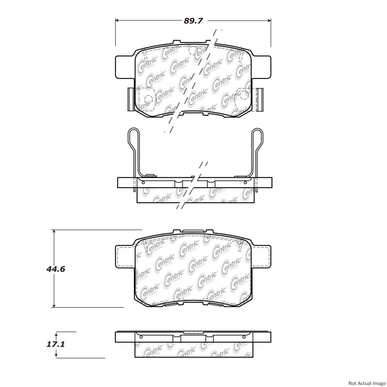 Stoptech Centric C-TEK Semi-Metallic Brake Pads w/Shims - Rear 102.14510