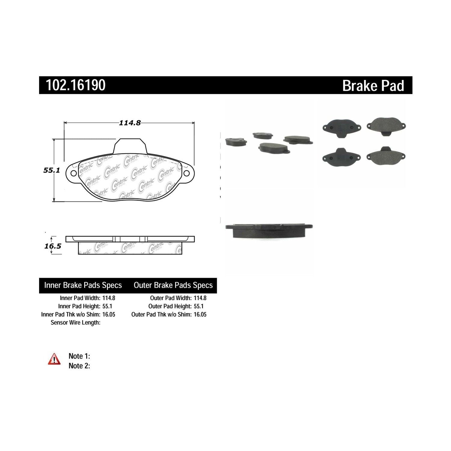 c-tek semi-metallic brake pads with shims  frsport 102.16190