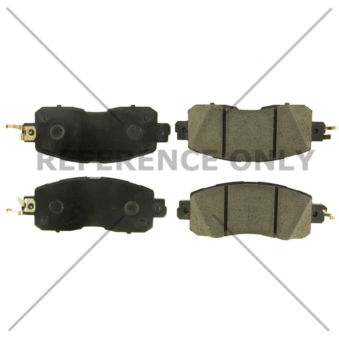 C-Tek Semi-Metallic Brake Pads with Shims  top view frsport 102.16500