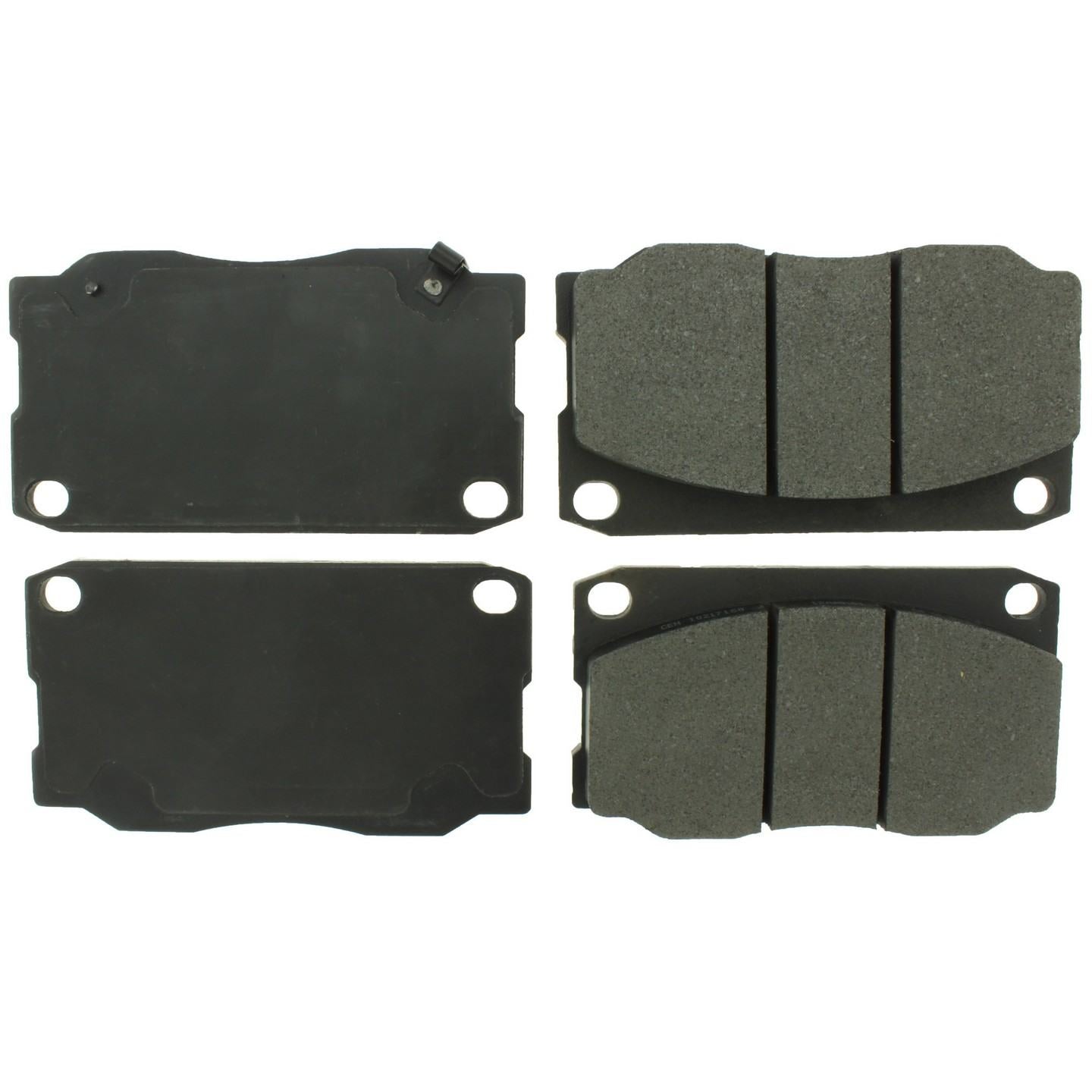 C-Tek Semi-Metallic Brake Pads with Shims  top view frsport 102.17160