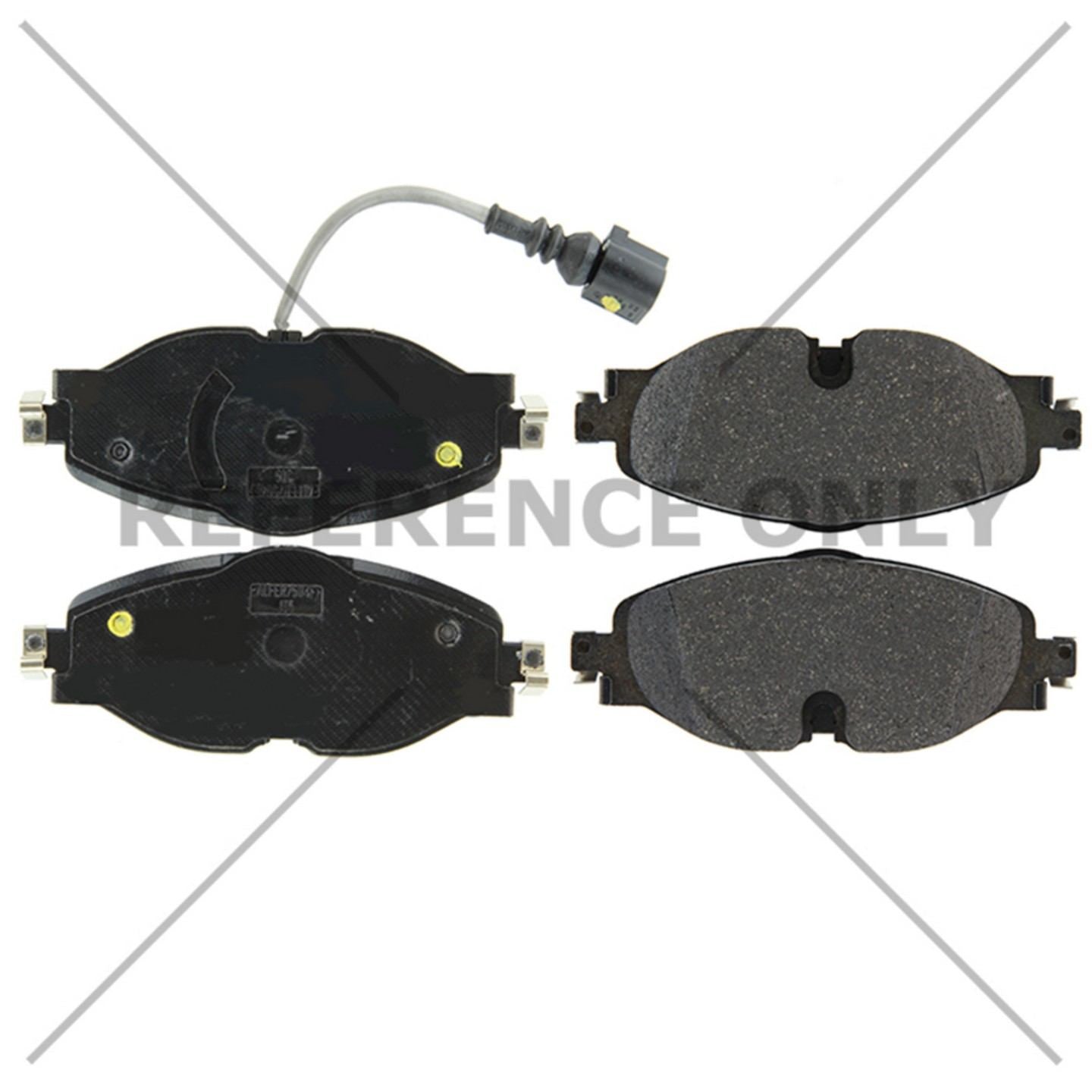 C-Tek Semi-Metallic Brake Pads with Shims  top view frsport 102.17600