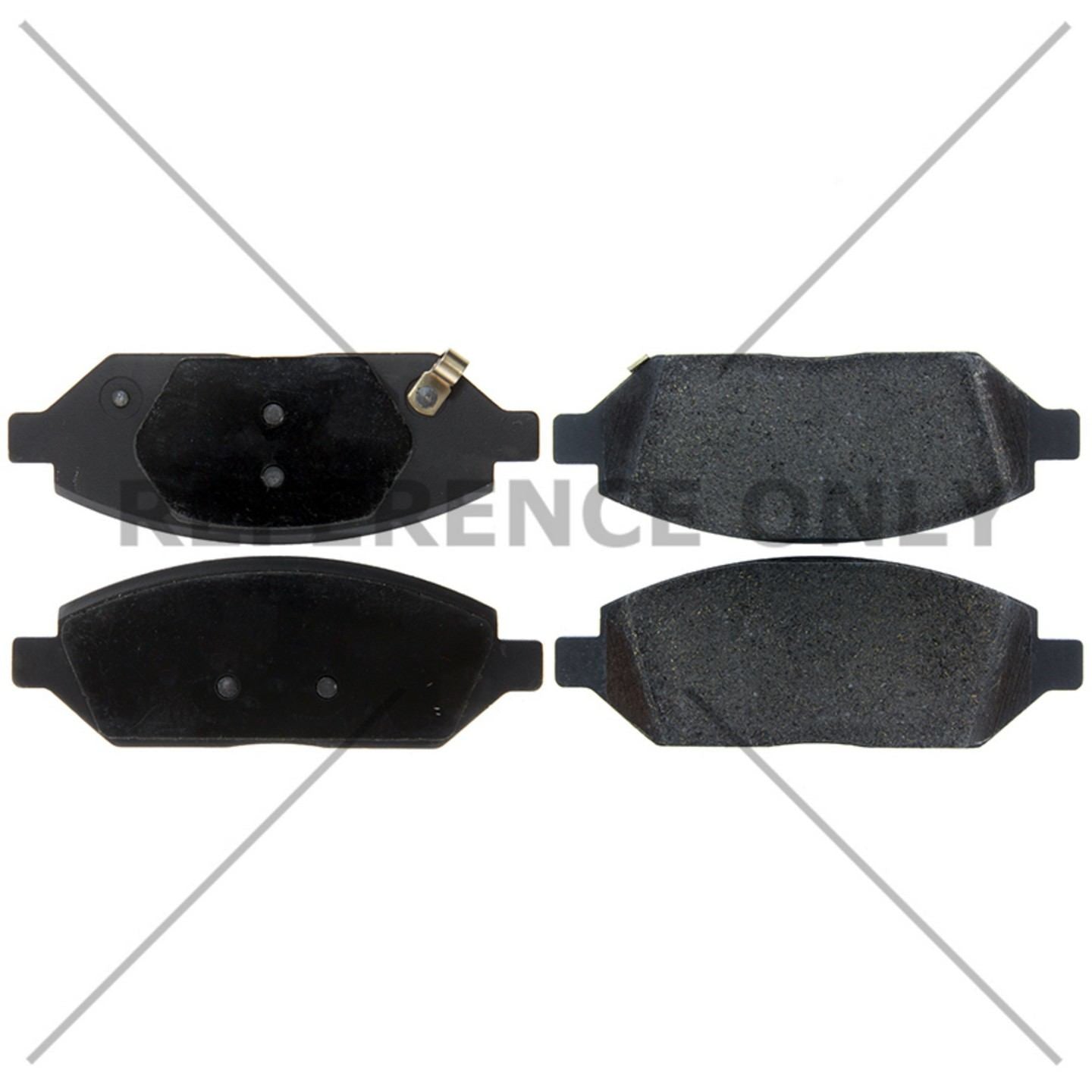 C-Tek Semi-Metallic Brake Pads with Shims  top view frsport 102.20240