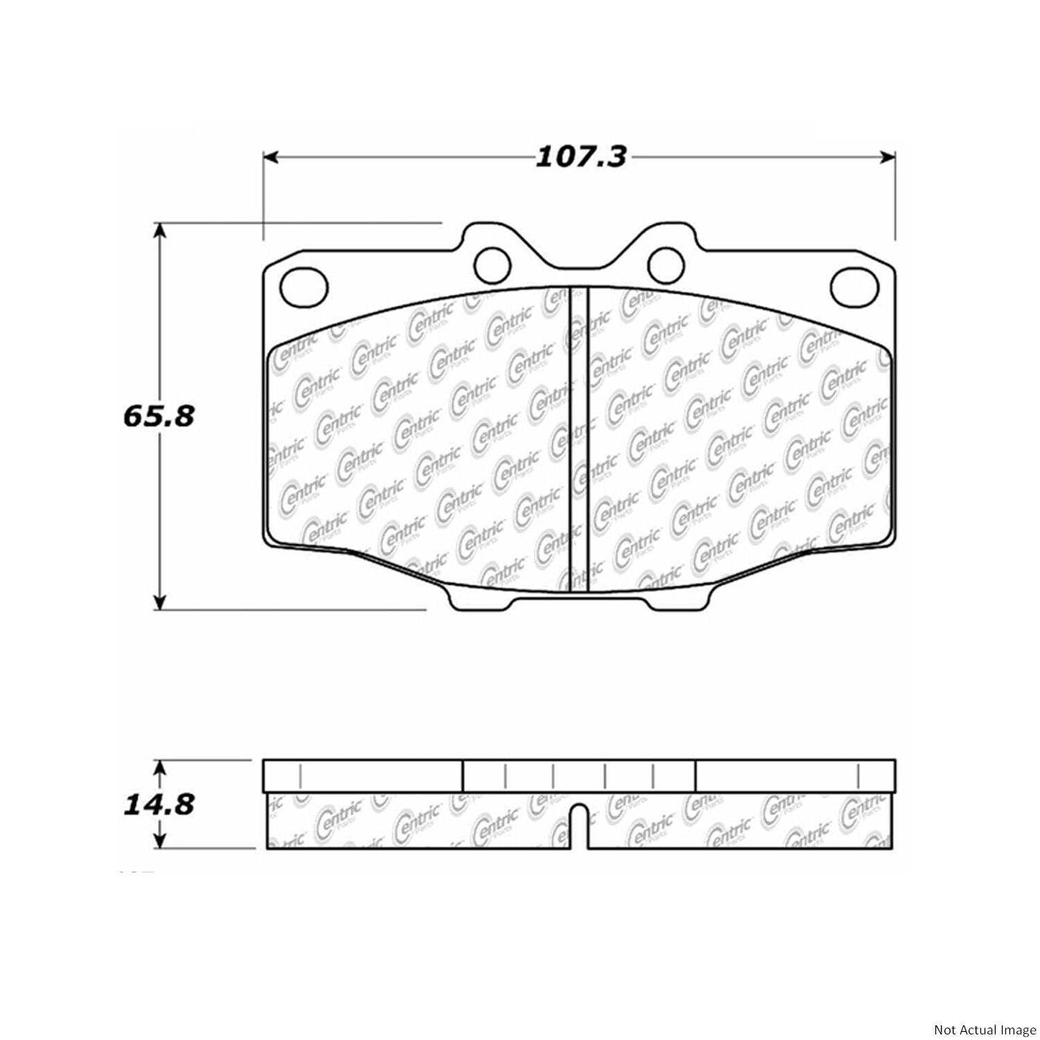 C-Tek Ceramic Brake Pads with Shims  top view frsport 103.01370