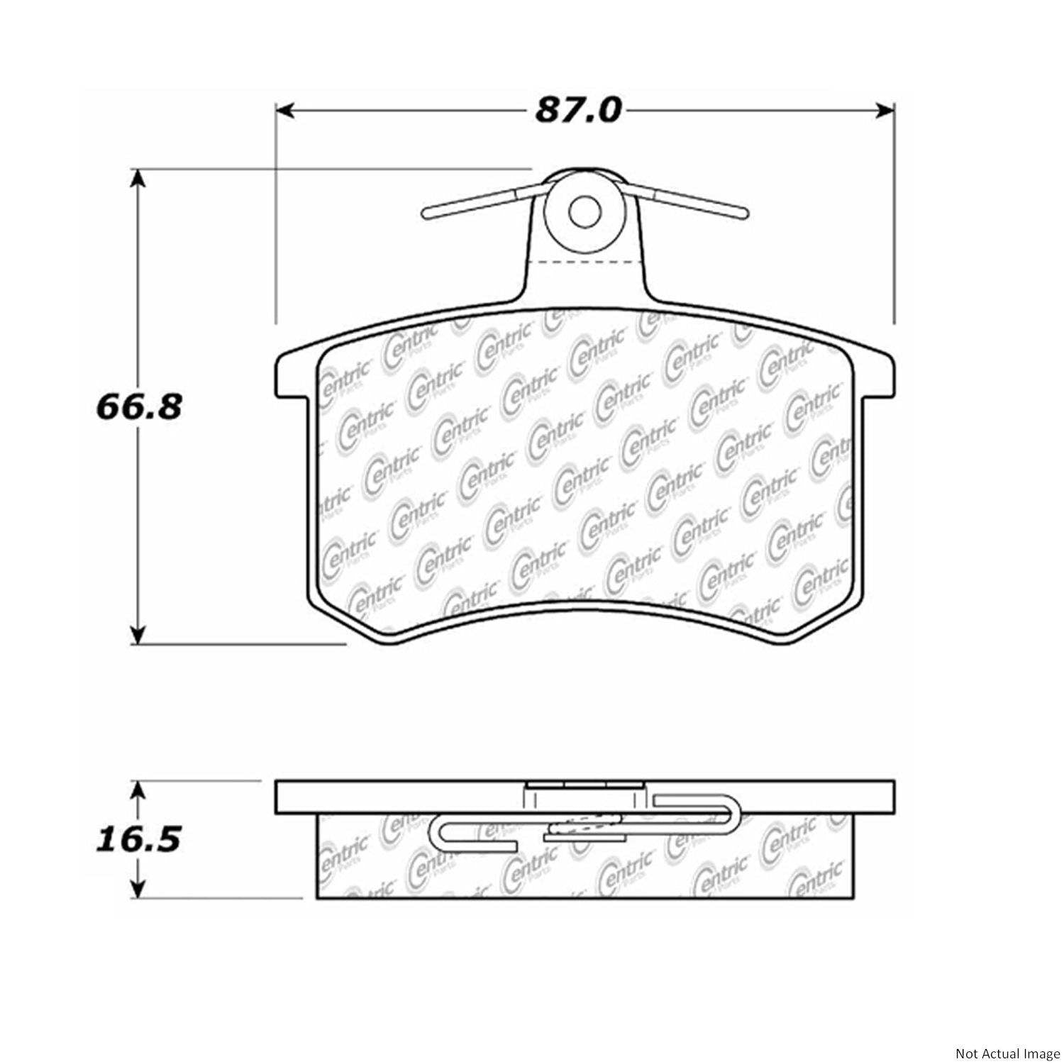 C-Tek Ceramic Brake Pads with Shims  top view frsport 103.02280