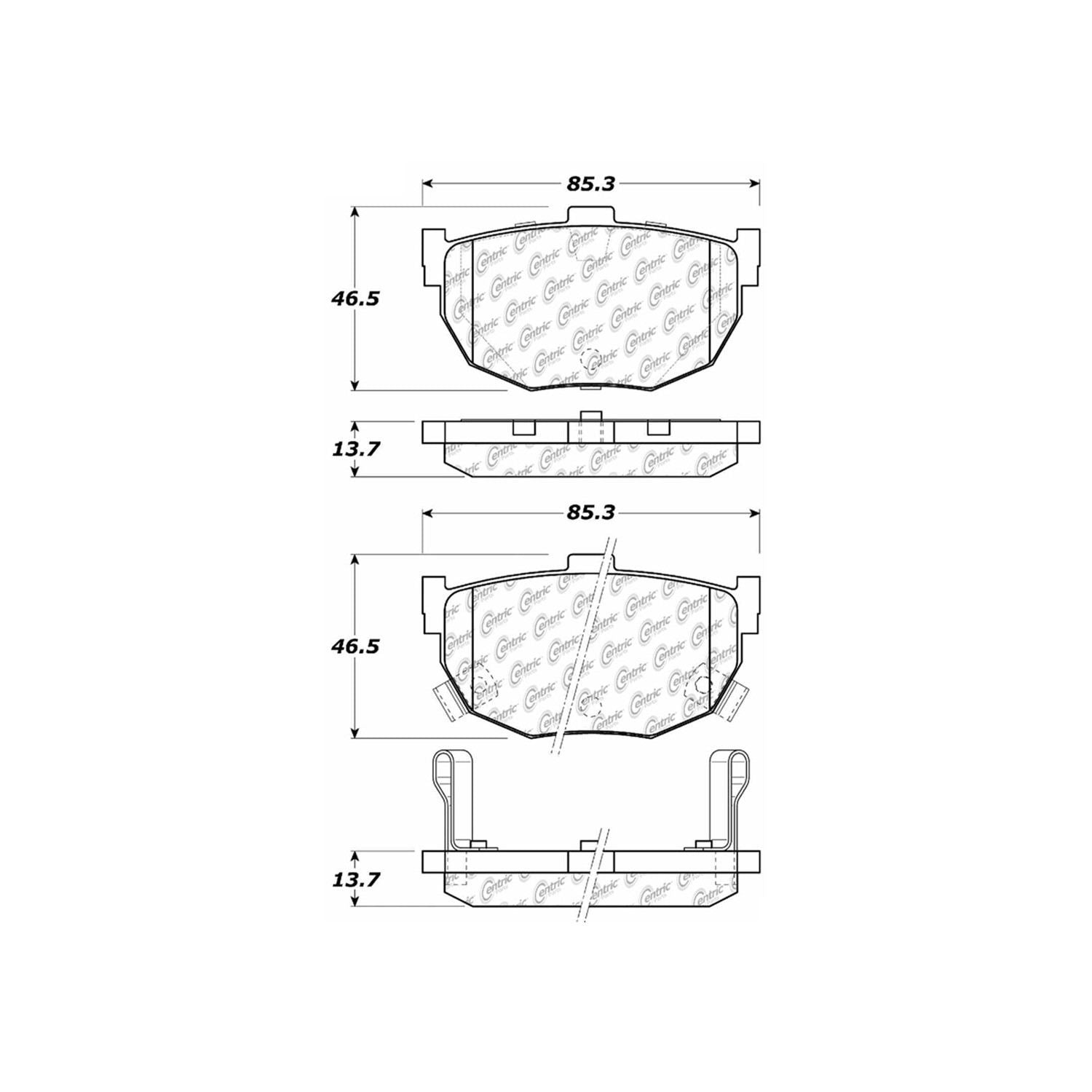 c-tek ceramic brake pads with shims  frsport 103.03230