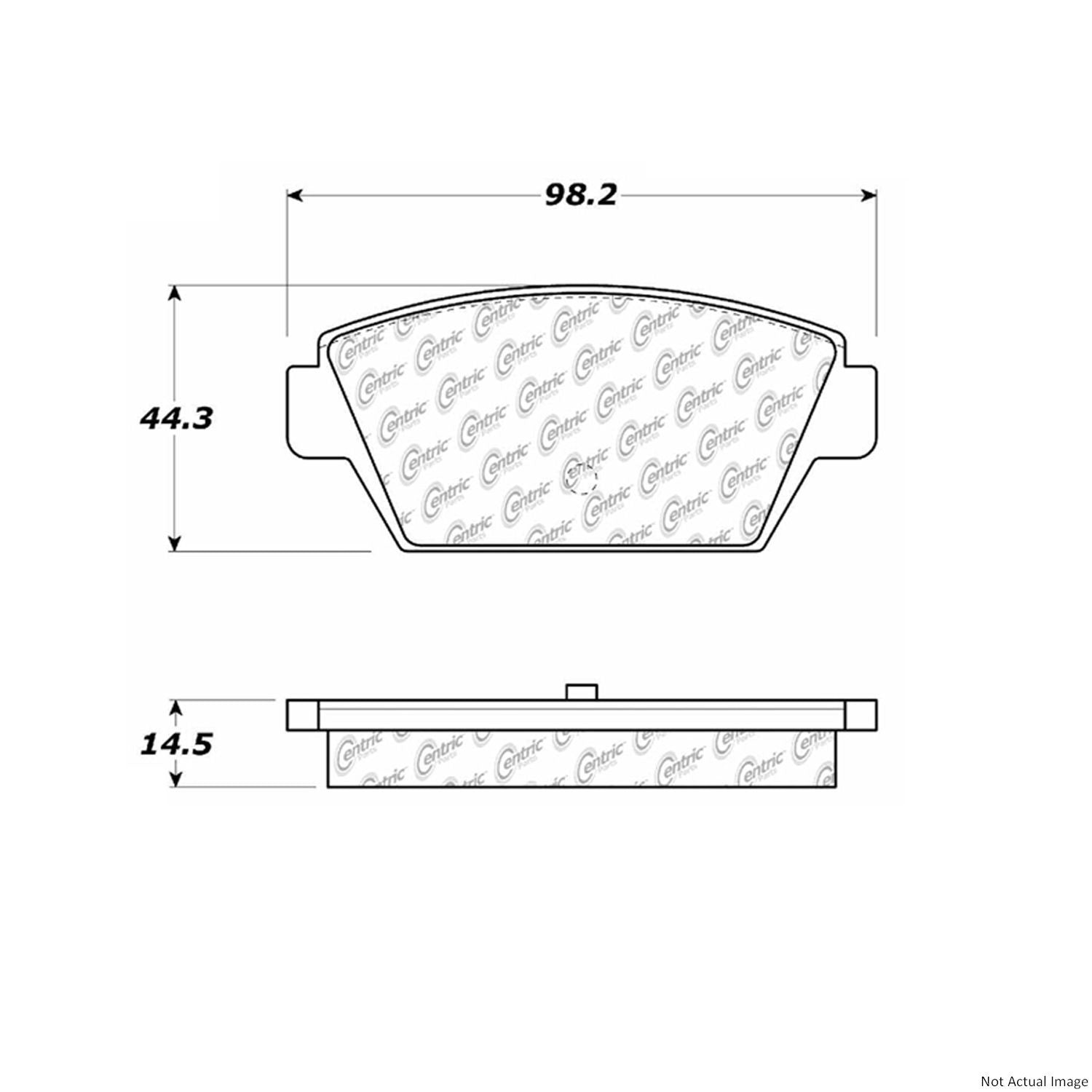 C-Tek Ceramic Brake Pads with Shims  top view frsport 103.03290