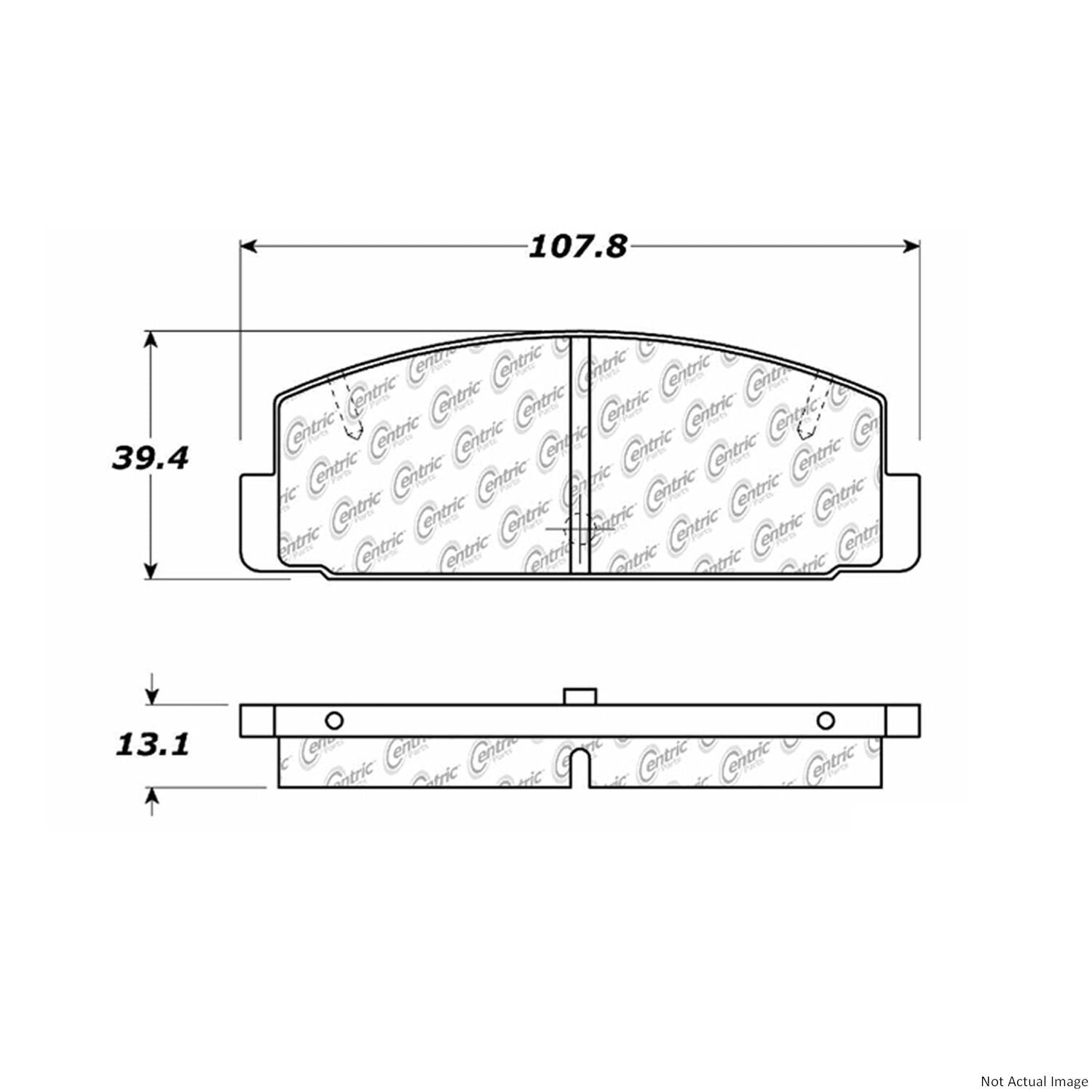 C-Tek Ceramic Brake Pads with Shims  top view frsport 103.03320