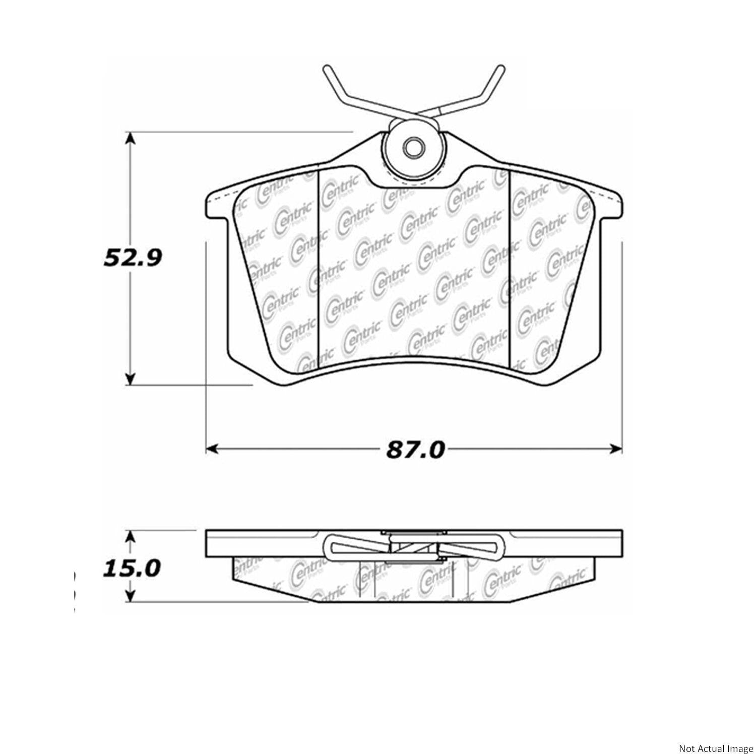 C-Tek Ceramic Brake Pads with Shims  top view frsport 103.03400